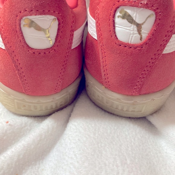 Puma Suede Bboy Fab 1968 50th Anniversary Women’s Shoes in Coral and White 9.0M - Picture 2 of 7